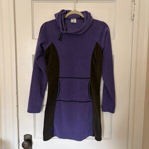 Melanzana V1 Microgrid Dress - Small - Purple & Grey